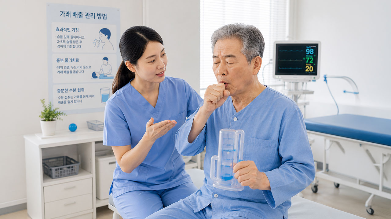 가래 배출 관리
