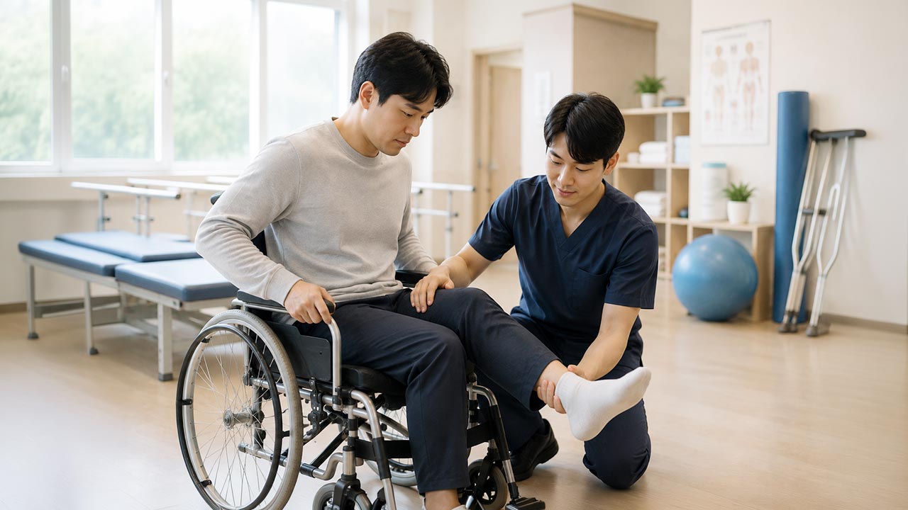 휠체어 훈련